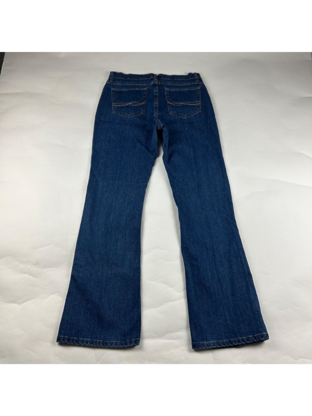 LONG Wrangler Dark Wash Denim Bootcut Jeans 10 - Picture 5 of 6
